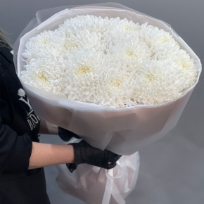 Букет из 11 белых хризантем  в Можайске