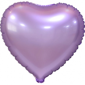 Сердце сиреневое фольгированный шар с гелием (45 см) в Можайске