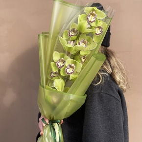 Букет из лаймовой орхидеи в Можайске