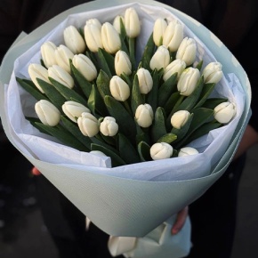 Букет из 31 белого тюльпана в Можайске