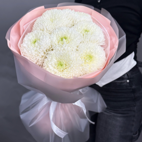 Нежный букет из 7 хризантем Магнум в Можайске