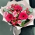 Букет "Маджента" из микса роз, гербер и эвкалипта в Можайске