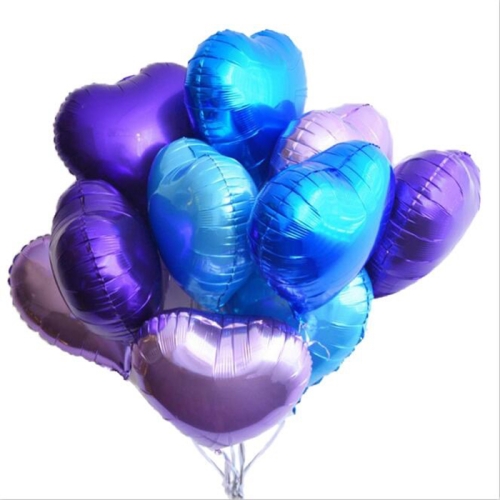 Сердце сиреневое фольгированный шар с гелием (45 см) в Можайске