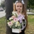 Композиция с георгинами на 1 сентября в белом ящике в Можайске