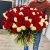 Букет 151 роза красный и белый микс (60 см) в Можайске
