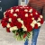 Букет 151 роза красный и белый микс (60 см) в Можайске