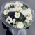 Букет "Белоснежная нежность" из георгин, брассики, хризантем Ньютон, эрингиума и гербер в Можайске