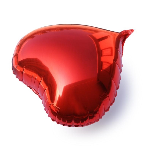 Сердце красное фольгированный шар с гелием (45 см) в Можайске