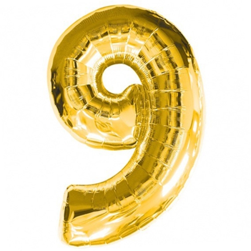 Шар гелиевый цифра 9 (40х102 см) в Можайске